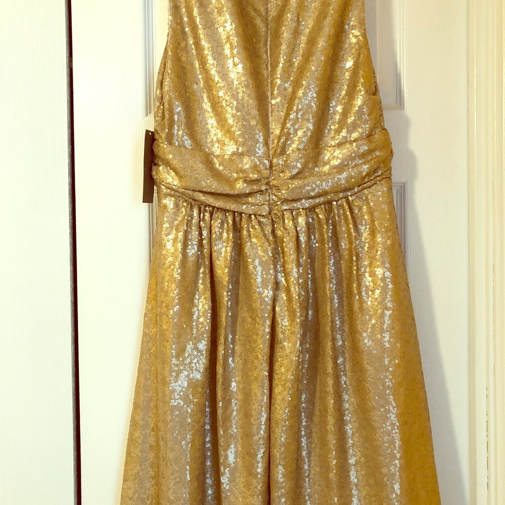 New York and Company Gold sequin dress